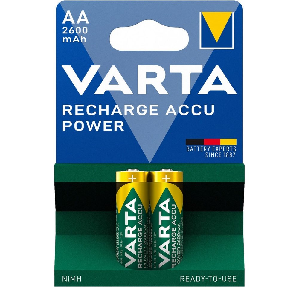 VARTA Varta Recharge Accu Power AA 2600 mAh - Mignon Akku Akku Varta Recharge Accu Power AA 2600 mAh (1.2 V V), Nickel Metall Hybrid von VARTA