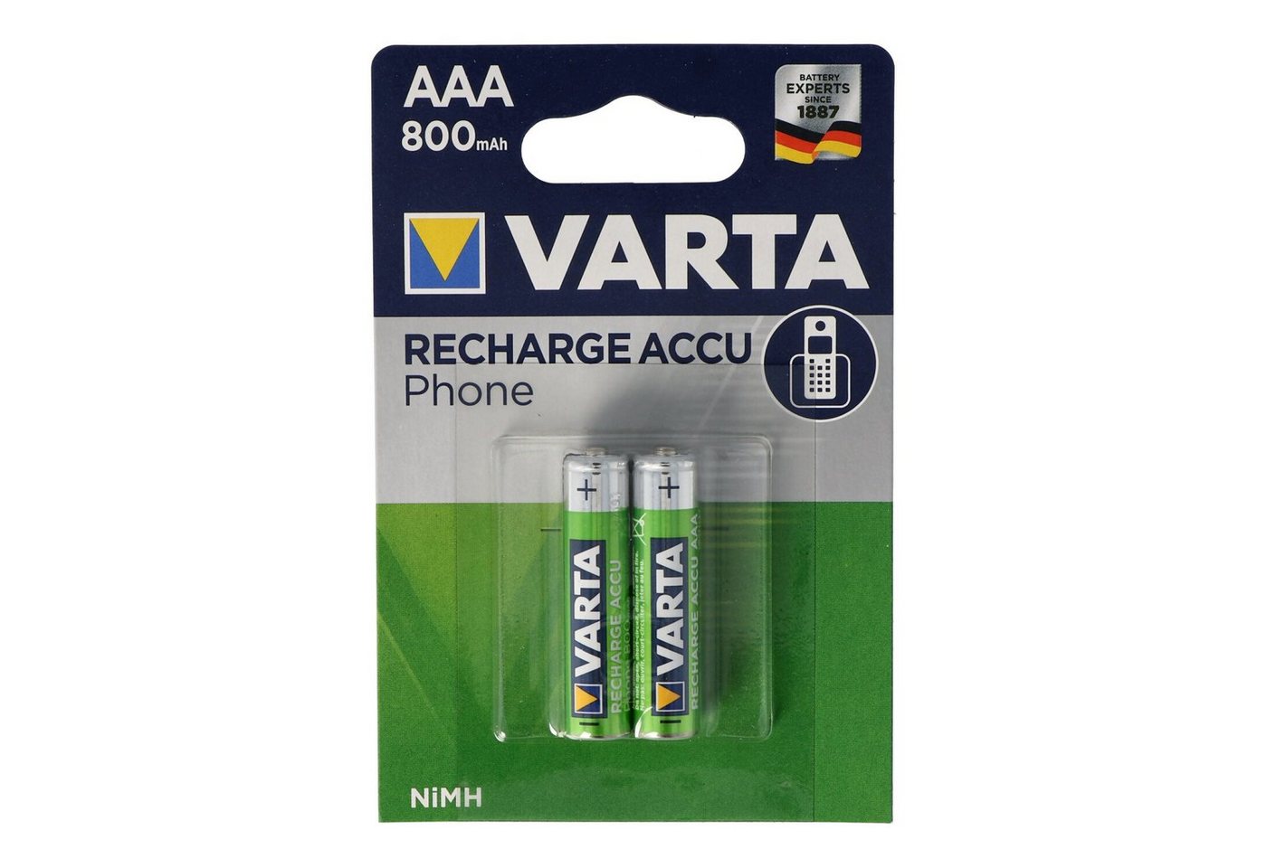 VARTA Varta T398 Phone Power Akku Micro/AAA 800mAh 2er Pack T398 4008496330 Akku 800 mAh (1,2 V) von VARTA