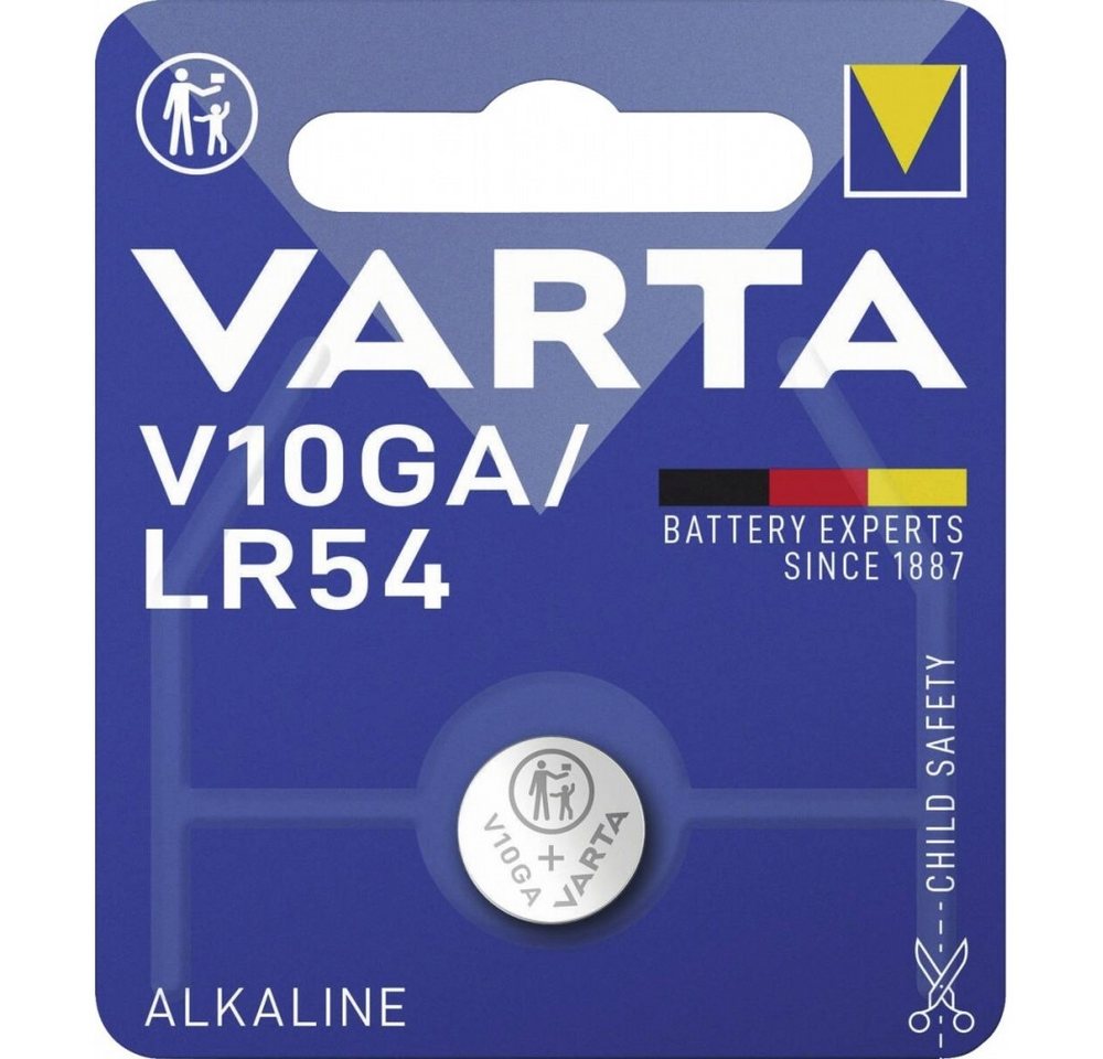VARTA Varta V 10 GA Knopfzellen-Batterie Batterie, (1,5 V / 6V / 12V V), Alkali-Batterie von VARTA