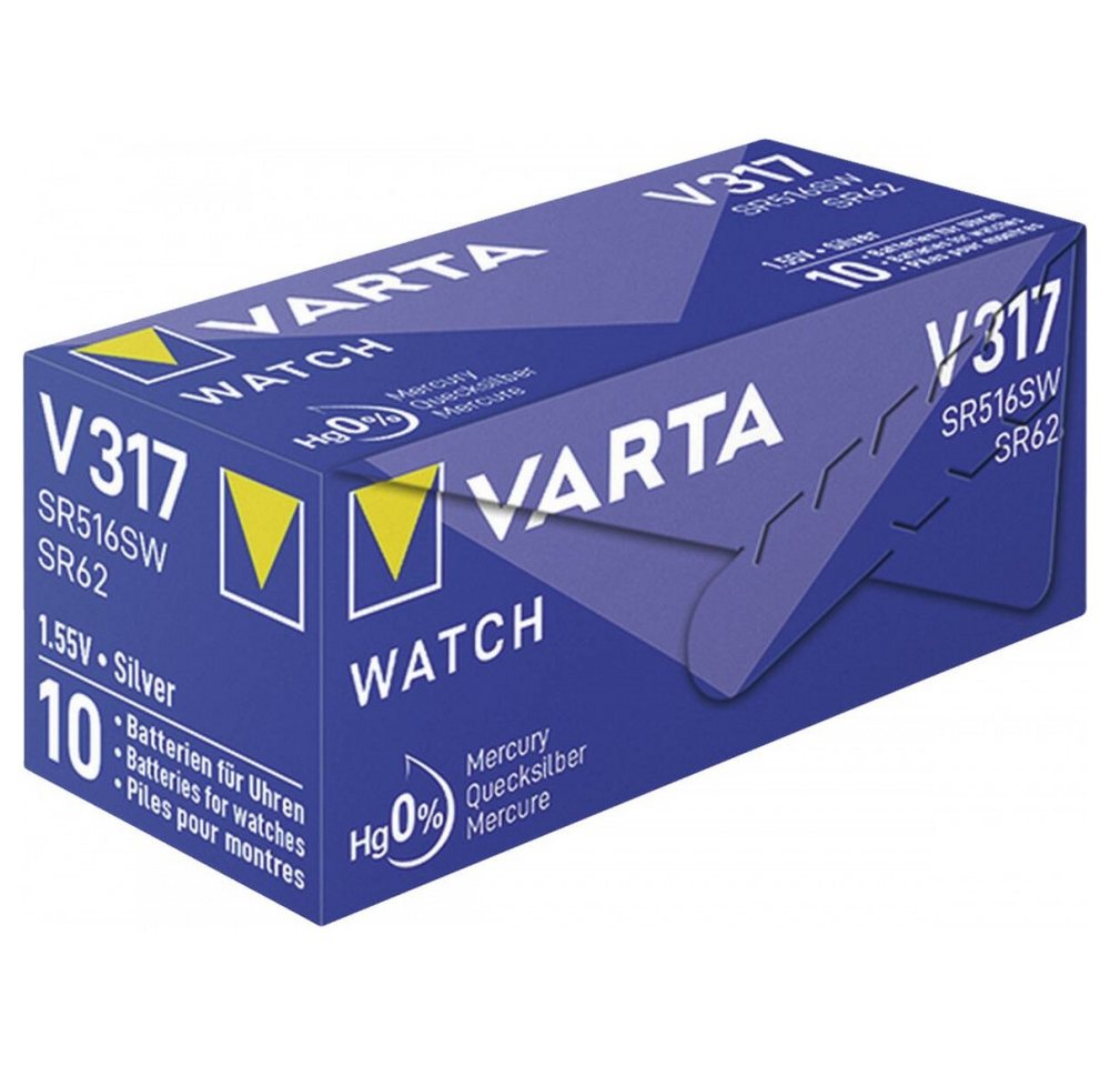 VARTA Varta V 317 Knopfzellen-Batterie Knopfzelle, (1.55 Volt V), Ideal für Uhren von VARTA