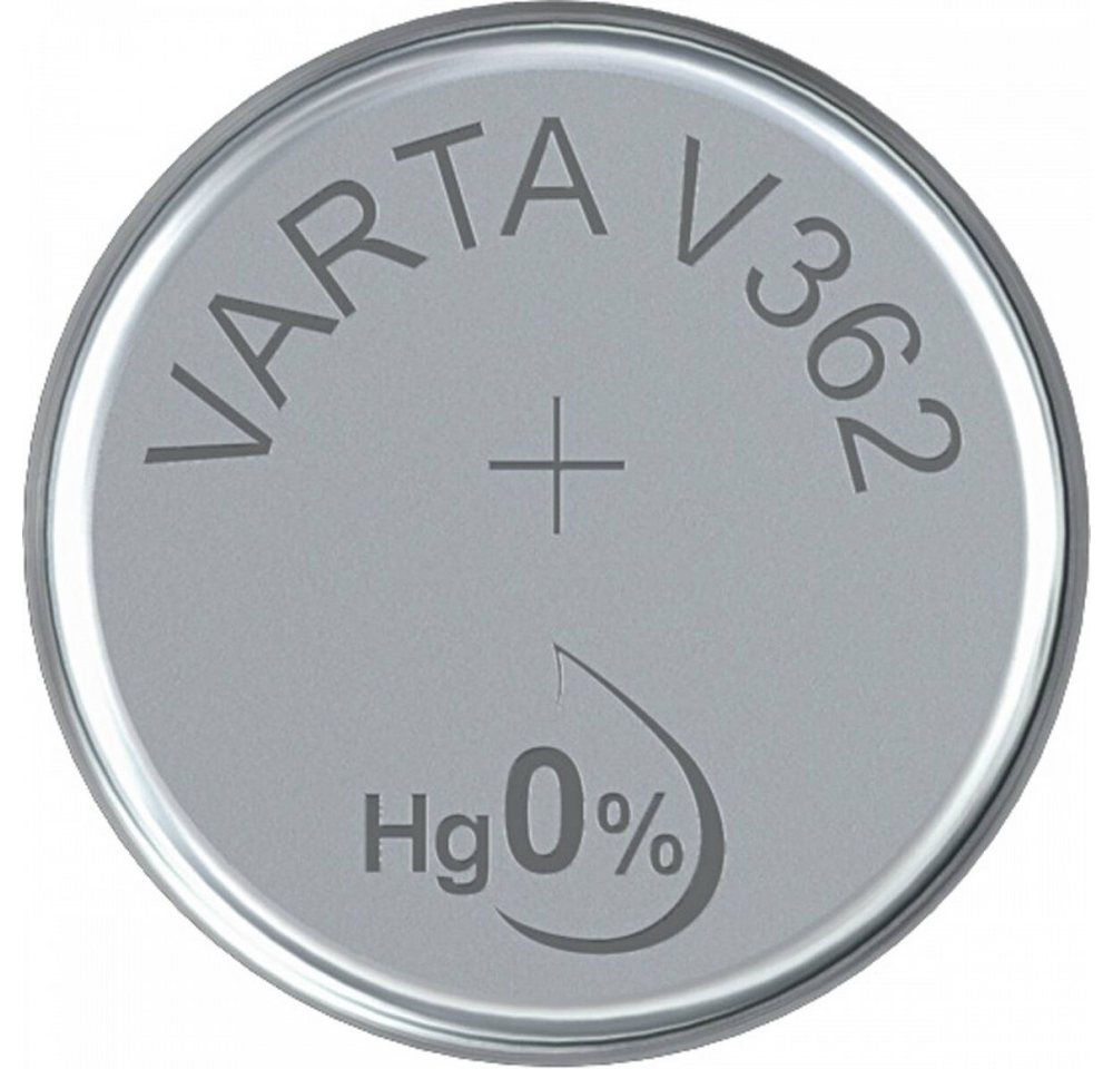 VARTA Varta V 362 Knopfzelle für Uhren. Batterie, (1.55 Volt V), Hochwertige Silberbatterie für Uhren von VARTA