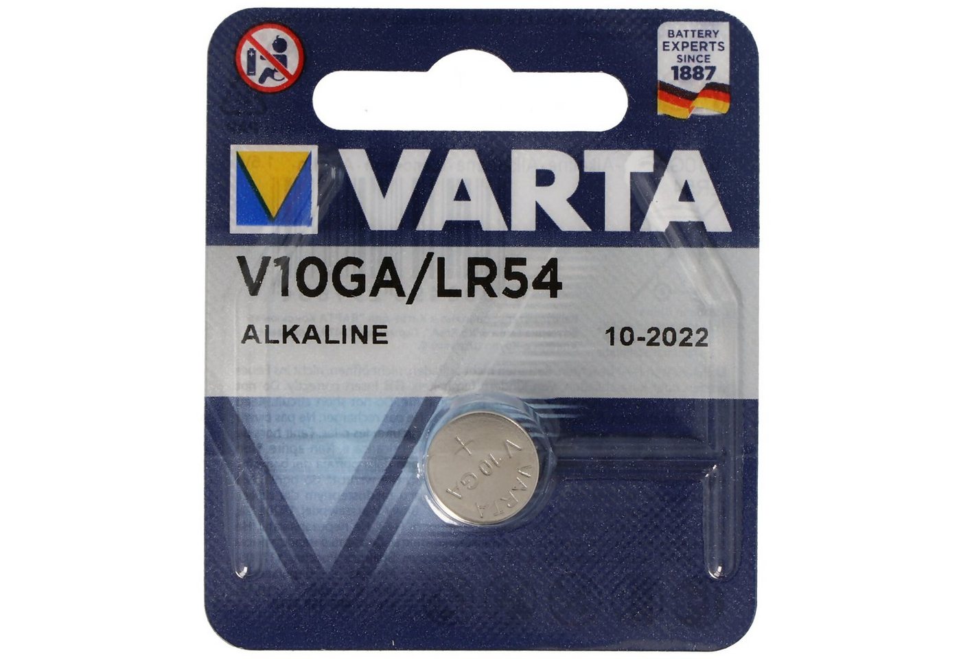 VARTA Varta V10GA, LR54, 189, 89, LR1130 Knopfzelle Knopfzelle, (1,5 V) von VARTA