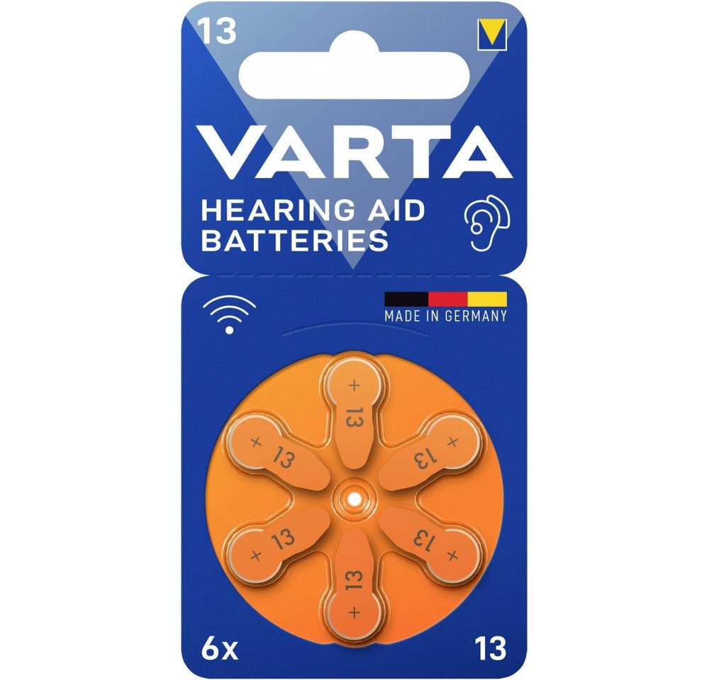 VARTA Varta V13 Hörgerätebatterie 6er Blister für Hörgeräte. Akku Varta V13 Hörgerätebatterie 6er Blister (1.4 V V), Varta Markenqualität, 6er Blisterpackung, für Hörgeräte geeignet von VARTA
