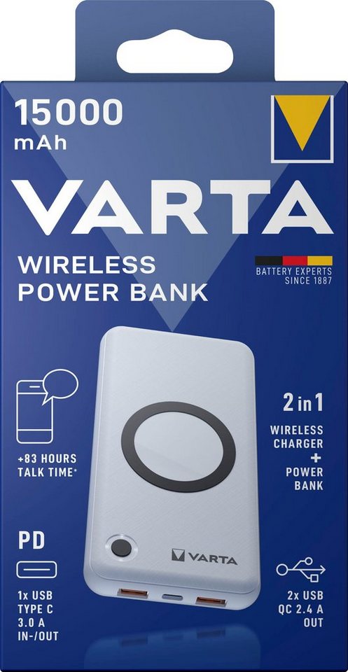 VARTA Wireless Power Bank 15.000 Batterie-Ladegerät von VARTA