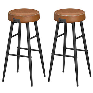 2 VASAGLE Barhocker LBC090K01 braun Kunstleder von VASAGLE