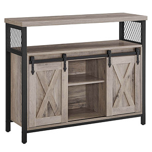 VASAGLE Sideboard, LSC092B02 grau 100,0 x 33,0 x 80,0 cm von VASAGLE