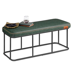 VASAGLE Sitzbank LOM073C01 waldgrün Kunstleder 120,0 cm von VASAGLE