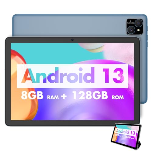 VASOUN 10 Inch Kids Tablet Android 13, 5G WiFi,8 GB RAM(4+4 Expand),128 GB ROM,8000mAh,Parental Control,5MP+8MP Camera,Kids Software Pre-Installed,Educational, Games(Gray) von VASOUN