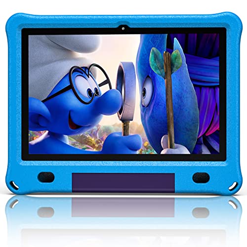 VASOUN Android 12 Tablet für Kinder, 10-Zoll-IPS-HD-Großbildschirm, 3GB+64 GB, vorinstallierte Kindersoftware IWAWa, Kontrolle Lernen Spiel Bildung Apps,mit Kindersicheres Gehäuse (Blau) von VASOUN
