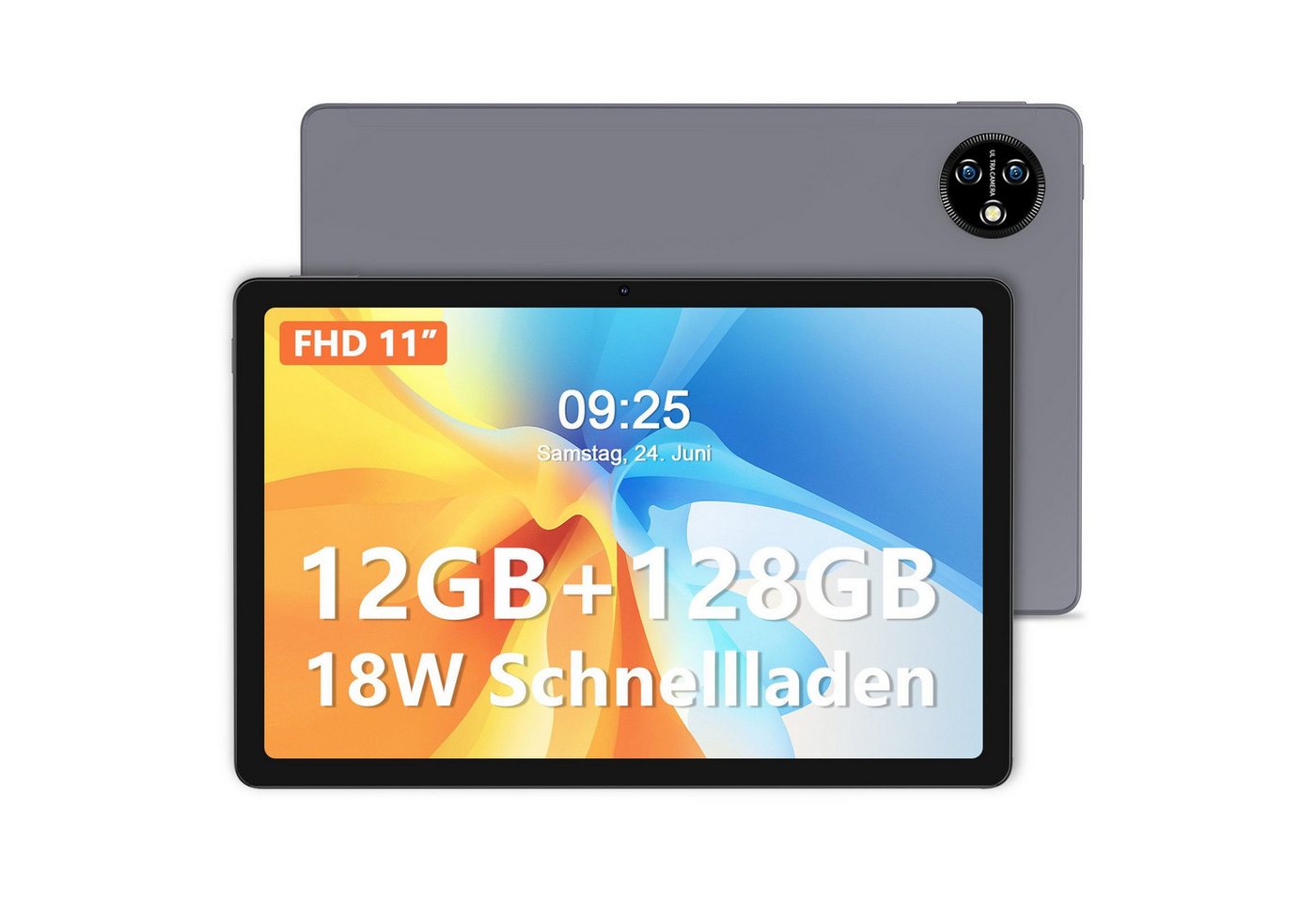 VASOUN TAB15, 8000 mAh Akku, 12GB RAM+128GB ROM, 8MP+13MP Tablet (11", Android 13, 2G, 3G, 4G, DC 9V/2A Schnellladung, Aluminiumlegierung ,  0,6cm ultradünnes Design) von VASOUN