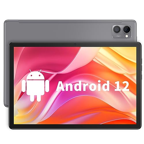 VASOUN Tablet 10 Zoll Android Tablet, 5G WiFi, 12 GB RAM (6 GB + 6 GB Erweiterung), 128 GB ROM, Octa-Core-Prozessor, 8000 mAh, 1920 * 1200 FHD IPS, 4G LTE, 10 Zoll Tablet-PC mit PU-Lederhülle von VASOUN