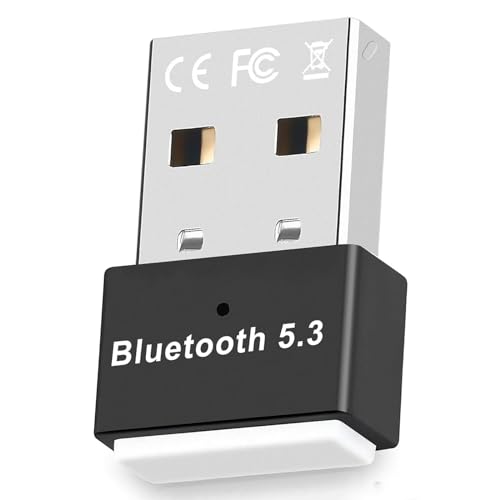 Bluetooth Adapter für PC 5.3, USB Bluetooth Adapter Dongle 328ft/20 m, USB EDR Bluetooth Wireless Senderempfänger für Desktop, PC, Headset, Tastatur,Bluetooth Stereo, mit Windows 11/10/8.1/7 von VAWSVOCS