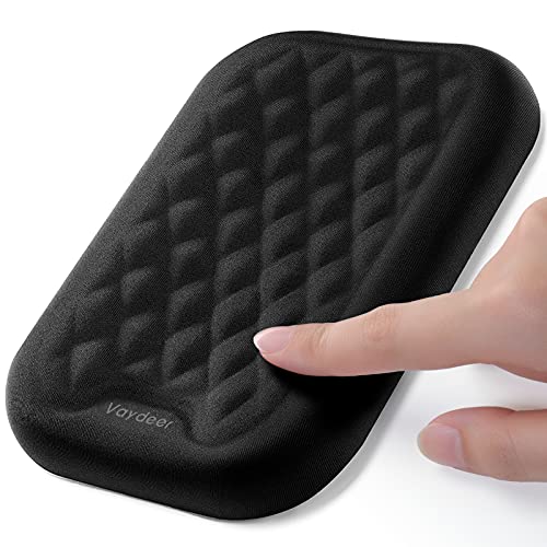 VAYDEER Handgelenkauflage Tastatur Ellenbogenstütze mit Armlehne aus Memory-Schaumstoff für den Schreibtisch -Reduziert Beanspruchung von Armen und Ellenbogen beim Computergebrauch 1er-Pack (Schwarz) von VAYDEER