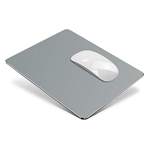 VAYDEER Metall Mauspad Aluminium Mousepad doppelseitig verfügbares Design, Hartes Mouse Pad Mat Padwasserdicht für Spiele und Büro (Mittel, Grau, 24x20 cm) von VAYDEER