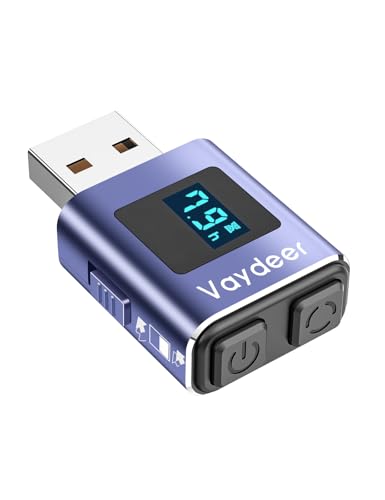 VAYDEER Mouse Jiggler Maus Beweger Home Office [LED Display] [Timer-Funktion] [USB Nicht Nachweisbar] [Aluminium] Mini Mouse on The Move Automatisch Mauswackler Maus mit Bewegung PC Mausbeweger, Lila von VAYDEER