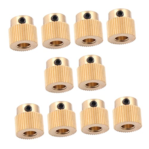 VAYEODEYU 3D-Drucker-Düsen, 3D-Drucker-Extruder-Zubehör, 10 Stück, 40 Zähne, Messing-Zahnrad-Extrusionssatz, reibungsloser Betrieb VAYEODEYU 3D-Drucker-Düsen, 3D-Drucker-Extruder-Zubehör, 10 Stück, 40 Zähne, Messing-Zahnrad-Extrusionssatz, reibungsloser Betrieb von VAYEODEYU