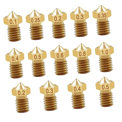 VAYEODEYU 3D-Drucker-Düsen, 3D-Druckerdüsen, 14-teiliges Set aus Messing-Extruderdüsen, leckagefreies Finish VAYEODEYU 3D-Drucker-Düsen, 3D-Druckerdüsen, 14-teiliges Set aus Messing-Extruderdüsen, leckagefreies Finish von VAYEODEYU