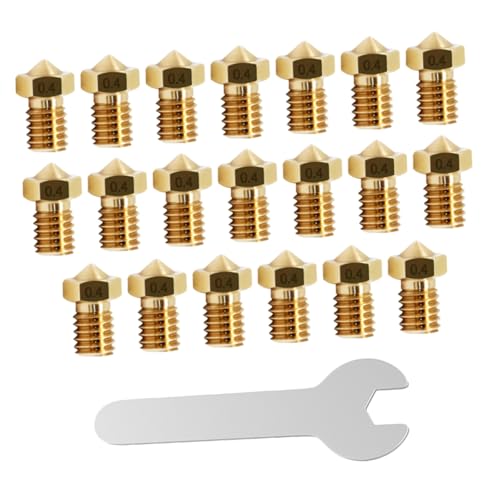 VAYEODEYU 3D-Drucker-Düsen, Passend for 3D-Druckerdüsen, 20 Messingdüsen mit 0,4 mm Durchmesser, 1,75 mm Filament VAYEODEYU 3D-Drucker-Düsen, Passend for 3D-Druckerdüsen, 20 Messingdüsen mit 0,4 mm Durchmesser, 1,75 mm Filament von VAYEODEYU
