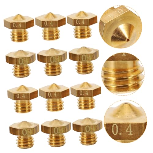 VAYEODEYU 3D-Drucker-Düsen, Präzisions-3D-Druckdüsen, 0,4 mm Messingdüse, Hotend-Düsensatz for 3D-Drucker-Extruder-Hotend VAYEODEYU 3D-Drucker-Düsen, Präzisions-3D-Druckdüsen, 0,4 mm Messingdüse, Hotend-Düsensatz for 3D-Drucker-Extruder-Hotend von VAYEODEYU