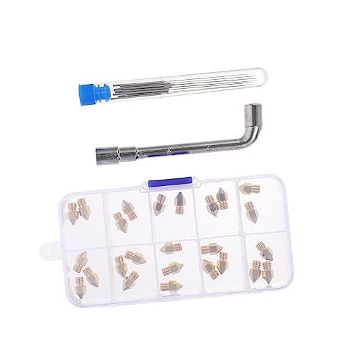 VAYEODEYU 3D-Drucker-Düsen, Professionelles Düsenset for 3D-Drucker, 0,4 mm Messingdüsen mit Reinigungsnadeln, einfache Installation VAYEODEYU 3D-Drucker-Düsen, Professionelles Düsenset for 3D-Drucker, 0,4 mm Messingdüsen mit Reinigungsnadeln, einfache Installation von VAYEODEYU