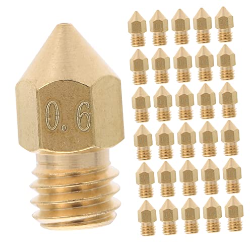 VAYEODEYU 3D-Drucker-Düsen, Robuste 3D-Druckerdüsen 0,4 mm, kompatibel mit 3D-Drucker-Extruder-Hotend-Düsen(Yellow 1,1.3X0.7X0.7CM) von VAYEODEYU