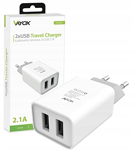 Handy Netzladegerät 2X USB Quick Charge 2.1A VA0052 VAYOX von VAYOX