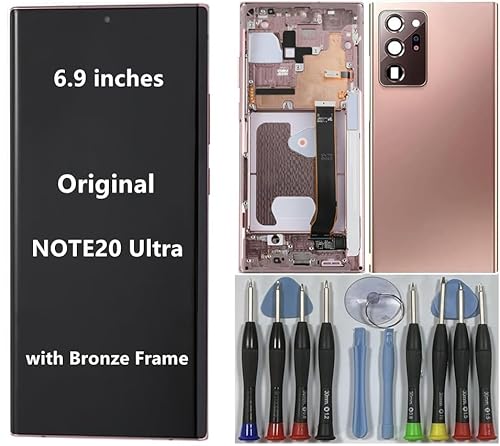 AMOLED Original Ersatz-LCD-Bildschirm für Samsung Galaxy Note 20 Ultra Display Touchscreen Digitizer Assembly NOTE20 Ultra 5G N985F N986U N986B N986W LCD Bildschirm Ersatz (mit Bronze-Rahmen + AMOLED Original Ersatz-LCD-Bildschirm für Samsung Galaxy Note 20 Ultra Display Touchscreen Digitizer Assembly NOTE20 Ultra 5G N985F N986U N986B N986W LCD Bildschirm Ersatz (mit Bronze-Rahmen + von VBAFNWCY