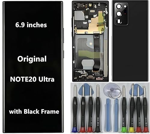 AMOLED Original Ersatz-LCD-Bildschirm für Samsung Galaxy Note 20 Ultra Display Touchscreen Digitizer Assembly NOTE20 Ultra 5G N985F N986U N986B N986W LCD Bildschirm Ersatz (mit schwarzem Rahmen + AMOLED Original Ersatz-LCD-Bildschirm für Samsung Galaxy Note 20 Ultra Display Touchscreen Digitizer Assembly NOTE20 Ultra 5G N985F N986U N986B N986W LCD Bildschirm Ersatz (mit schwarzem Rahmen + von VBAFNWCY