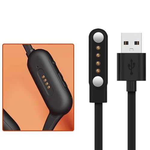 4-poliges Ladekabel, magnetisches Knochenleitungs-Kopfhörer-Ladekabel, passend für Nank Runner CC3/Pro/Pro2/Pro3/Pro4, Yuans K8/X19, XiaoYou X9, Saina A50S Pro, 7,62 mm, Schwarz, 1 Stück 4-poliges Ladekabel, magnetisches Knochenleitungs-Kopfhörer-Ladekabel, passend für Nank Runner CC3/Pro/Pro2/Pro3/Pro4, Yuans K8/X19, XiaoYou X9, Saina A50S Pro, 7,62 mm, Schwarz, 1 Stück von VBANU