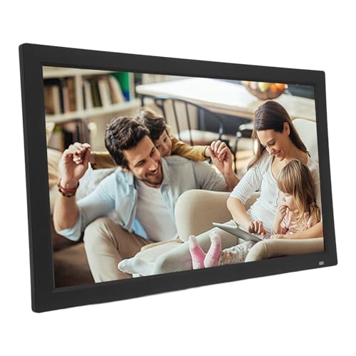 21,5 Zoll Digitaler Bilderrahmen, 1920 X 1080 HD IPS-Bildschirm, Elektronischer Bilderrahmen, Wandmontierbar, Teilen von Fotos und Videos per App von überall, für Familie, von VBESTLIFE