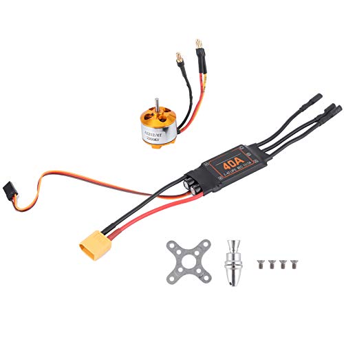 2212 2200KV Motor + 40A Brushless ESC Set, Metall + Elektronische Komponenten XT60 Motor ESC Set Zubehör für RC Drone Helikopter FPV Modell 2212 2200KV Motor + 40A Brushless ESC Set, Metall + Elektronische Komponenten XT60 Motor ESC Set Zubehör für RC Drone Helikopter FPV Modell von VBESTLIFE