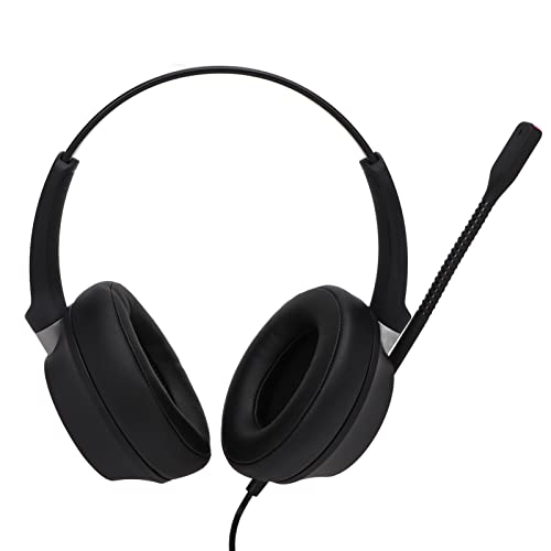 3,5-mm-Headset mit Mikrofon, Noise-Cancelling-Computer-Headset Over-Ear-PC-Kopfhörer, Universeller Binauraler 3,5-Klinken-Kundendienst-Kopfhörer, für Büro-Callcenter von VBESTLIFE