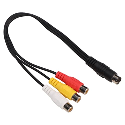 4 Pin S-Video Bis 3 RCA AV-Kabel für TV, PC, Computer Projektor, Doppel Abschirmung Rot Gelb Weiß Video Adapter Kabel, 1,0 Ft von VBESTLIFE