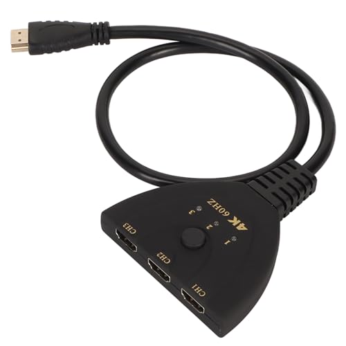 4K 60Hz HDMI Switch Splitter, 3 in 1 Out Bidirektionaler HDMI Switch, 3 Ports HDMI Switcher Selector für TV Projektor Computer von VBESTLIFE