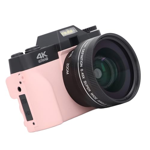 VBESTLIFE 4K-Digitalkamera für Fotografie, Autofokus 4K-Kamera mit 180° 3,0-Zoll-Flip-Screen 16X Anti-Shake-Vlogging-Kamera für YouTube-Videos, mit 2 Batterien () von VBESTLIFE
