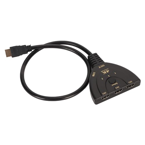 4K HDMI Switch Splitter, 3 in 1 Out HDMI Switch, 3 Ports Video Switcher Selector für TV Projektor Computer von VBESTLIFE