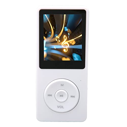 8 GB MP3-Player mit 1,8-Zoll-TFT-Bildschirm, Tragbarer Musik-Player mit Lautsprecher, UKW-Radio, E-Book, Verlustfreier HiFi-Sound (Weiss) von VBESTLIFE
