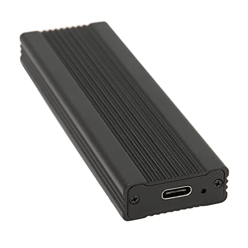 Aluminium M.2 NVME SATA SSD Gehäuse, 10 Gbit/s Externes Gehäuse für 2230 2242 2260 2280 Mm SSD (Schwarz mit C-Kabel) von VBESTLIFE