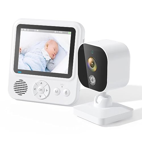 Babyphone, 2,8-Zoll-Bildschirm, HD-Smart-Wireless-Video-Babyphone-Kamera, Still-Timer, Nachtsicht, Zwei-Wege-Gespräch, Zum Füttern von Weinenden Babys (EU-Stecker 100-240 V) von VBESTLIFE