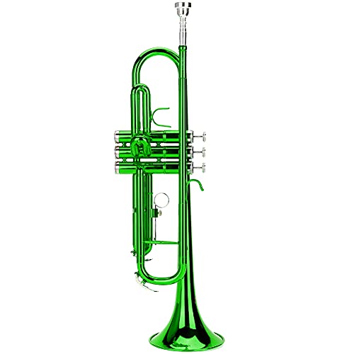 Blechbläser Trompete, Musik Blasinstrument mit Hilfswerk Zeug Set (Grün) von VBESTLIFE