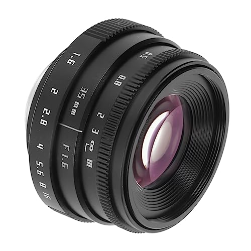 C-Mount-Kameraobjektiv, 35 Mm F1,6, Große Blende, Manueller Fokus, Festes Kameraobjektiv mit 12 Blendenlamellen für Spiegellose Kameras von VBESTLIFE