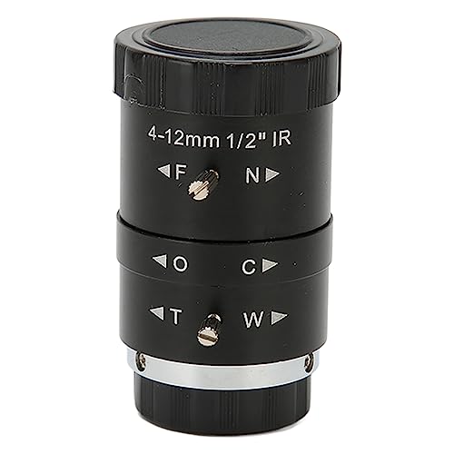 C-Mount-Kameraobjektiv, 4-12 Mm 1/2 Zoll F1,6 Blende, Manuelles Zoom-Teleobjektiv mit 90–25 Sichtfeld für Fotografen von VBESTLIFE
