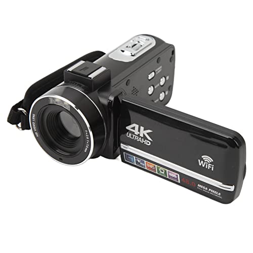 Camcorder-Videokamera 4K 48 MP mit Fülllicht, 18-facher Digitalzoom-Kamera, 3,0-Zoll-Touchscreen-Vlogging-Recorder-Kamera mit Fernbedienung von VBESTLIFE