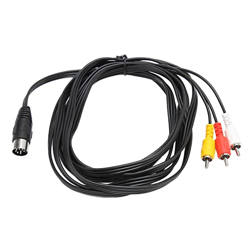 DIN 8-Pin auf 3 RCA-Kabel, DIN 8-Pin-Stecker auf 3 RCA-Stecker, Stereo-AV-Draht für Video-Audio-Geräte-Signalausgang, 9,8 Fuß von VBESTLIFE