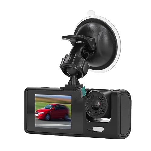 Dash-Kamera für Autos, HD-Auto-Armaturenbrett-Kamera DashCam, 2-Zoll-IPS-Display, Nachtsicht, 3 Kameras Vorne, Hinten und Innen, 24-Stunden-Parkmonitor von VBESTLIFE