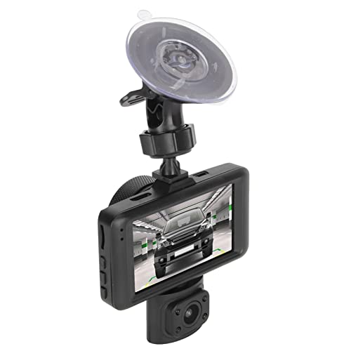 Dashcam, 3-Zoll-Bildschirm, 1080P, Auto-DVR, Auto-Fahrrekorder, Nachtsicht-Loop-, Bewegungserkennung, 3 Objektive Vorne und Hinten, Auto-Dashcam von VBESTLIFE