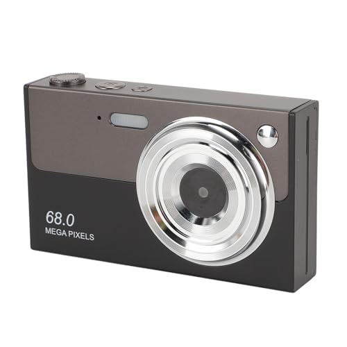 Digitalkamera, Autofokus HD 4K Vlogging-Kamera, 68 MP 16-Fach Digitalzoom-Digitalkamera, Tragbare Kompakte Point-Shoot-Kamera für Teenager, Erwachsene, Anfänger (Schwarzgrau) von VBESTLIFE