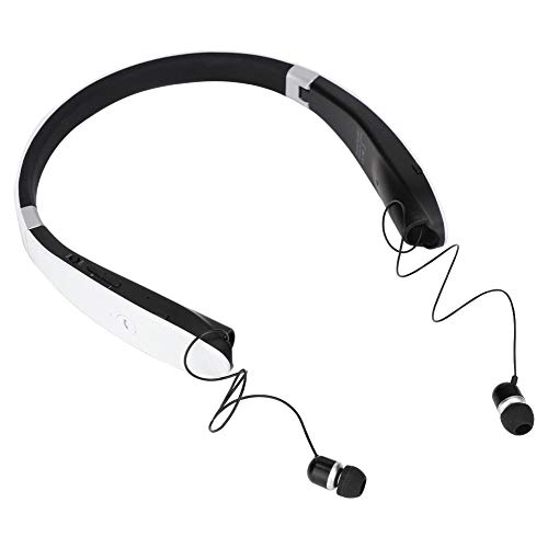 Drahtlose Hals hängende Art Kopfhörer, SX-991 Bluetooth Faltbare Hals hängende Art Teleskop-Headset Noise Cancelling-Kopfhörer für IOS/Android(Schwarz und weiß) von VBESTLIFE