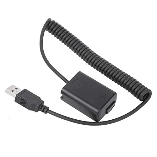 Dummy-Akku, schwarzer USB-zu-FW50-Volldecoder-Dummy-Akku mit 40-80 cm Kabel für Sony ILDC für Sony A7/A7II/A7R/A7S/A7RII-Kamera von VBESTLIFE