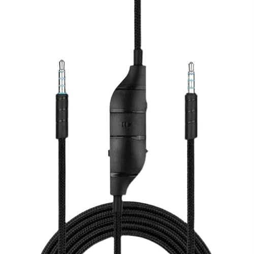 Ersatz-Audio-Aux-Kabel mit Inline-Mikrofon-Stummschaltung und Lautstärkeregler für Logitech G633 G933 G935 G635, 3,5-mm-Stecker, 5,6 Fuß von VBESTLIFE